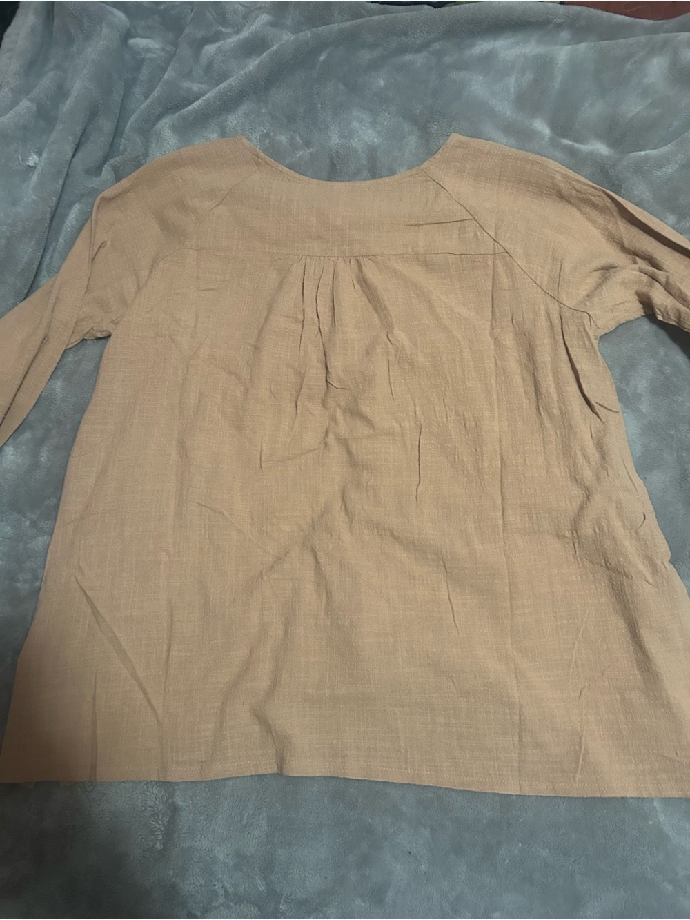 Zenana Tan Lightweight Tunic with Patch Pockets - Picture 4 of 4